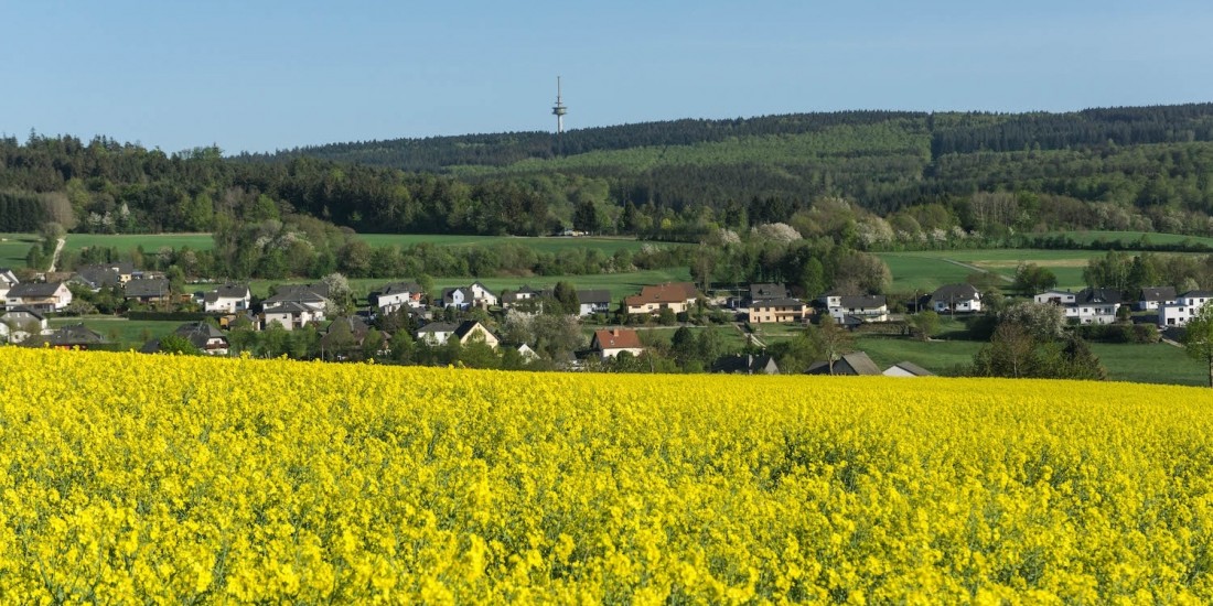 Der Bahnhofsweg fotografiert vom 