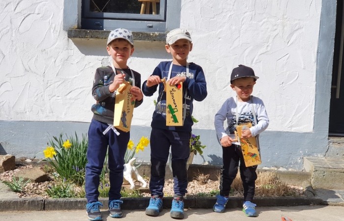 Auch an der Cornely Mühle wird gerappelt: Bennett, Lennox und Connor Blatt