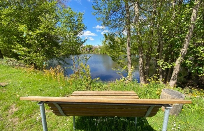 Der Weiher lädt zum Verweilen ein, bevor es zum Ausgangspunkt zurück geht